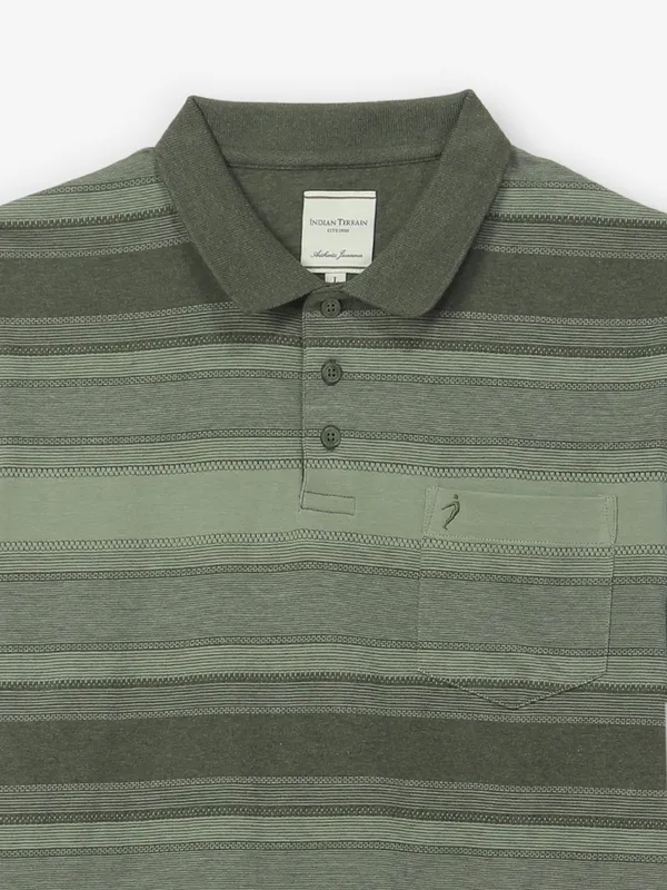 INDIAN TERRAIN olive cotton t shirt