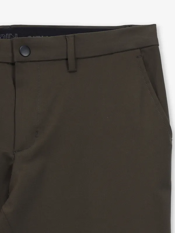 INDIAN TERRAIN olive cotton urban-c fitted trousers for men