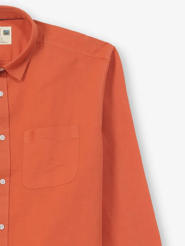 INDIAN TERRAIN orange cotton shirt