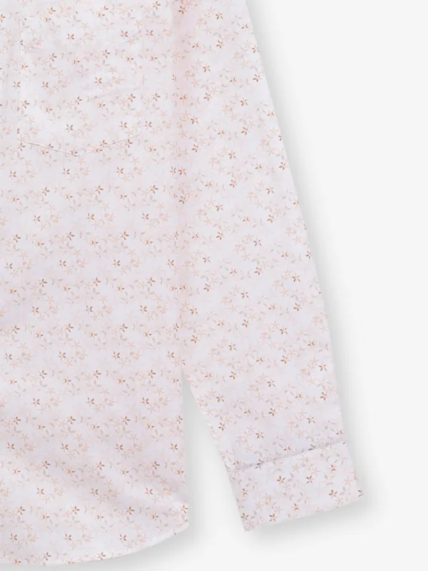 INDIAN TERRAIN peach printed cotton shirt