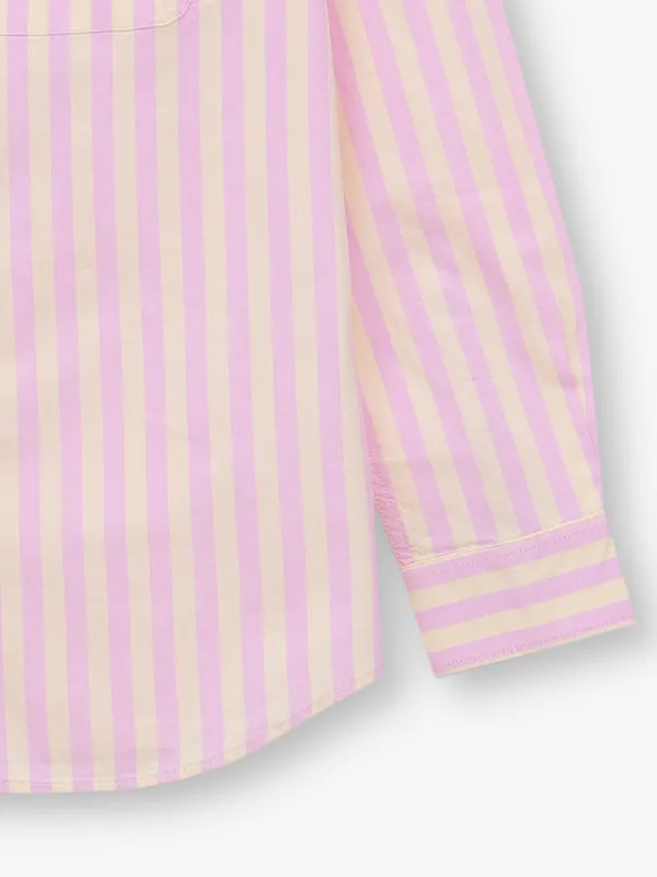 INDIAN TERRAIN pink and yellow striped cotton shirt
