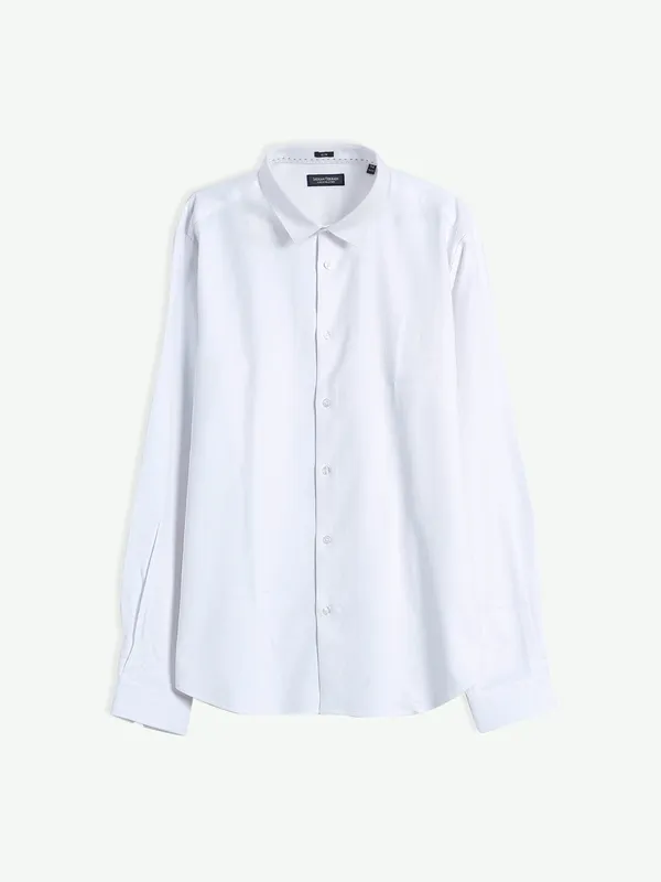 Indian Terrain plain white cotton shirt
