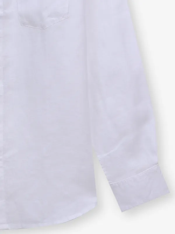 INDIAN TERRAIN plain white cotton shirt for men