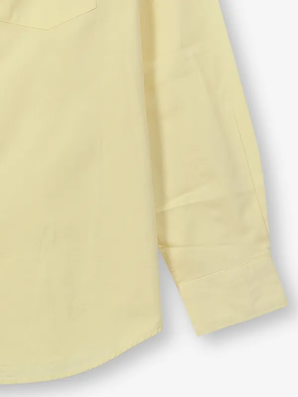 INDIAN TERRAIN plain yellow cotton shirt