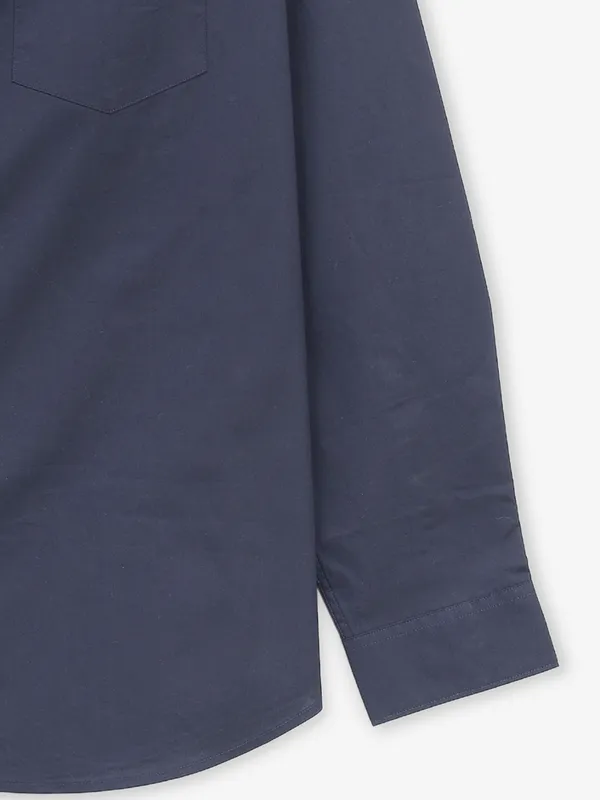 INDIAN TERRAIN plan navy cotton shirt