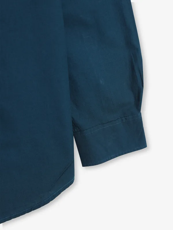 INDIAN TERRAIN rama blue cotton shirt