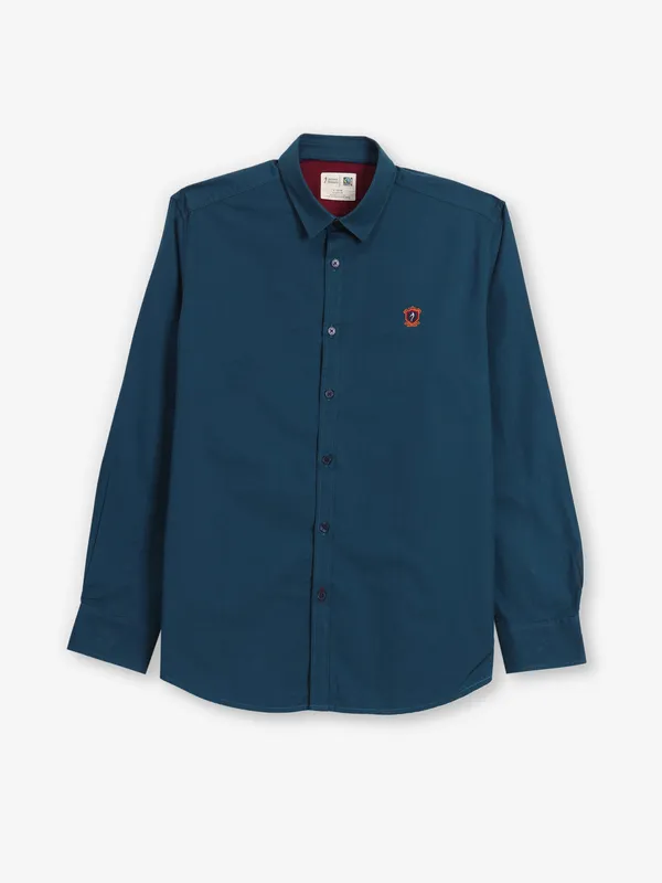 INDIAN TERRAIN rama blue cotton shirt