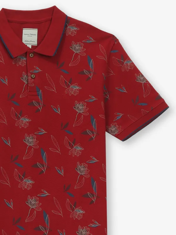 INDIAN TERRAIN red cotton printed t-shirt