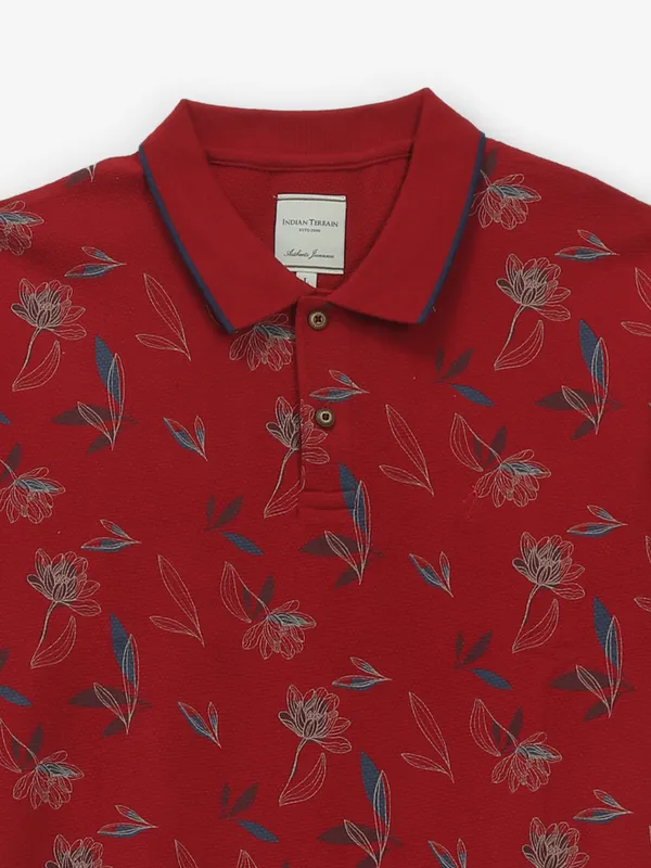 INDIAN TERRAIN red cotton printed t-shirt