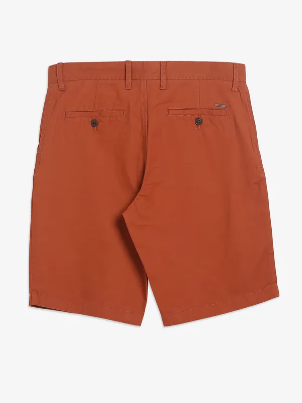 Indian Terrain rust orange cotton shorts