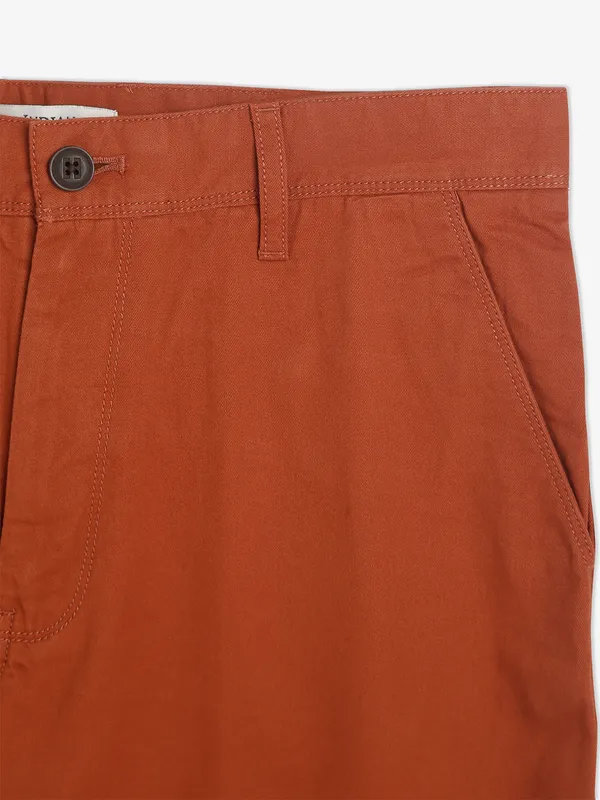 Indian Terrain rust orange cotton shorts