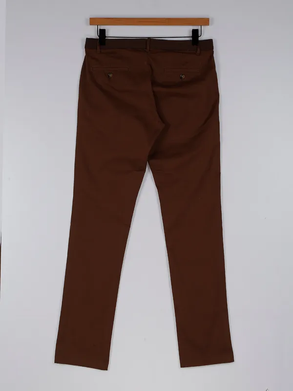 Indian Terrain solid brown trouser