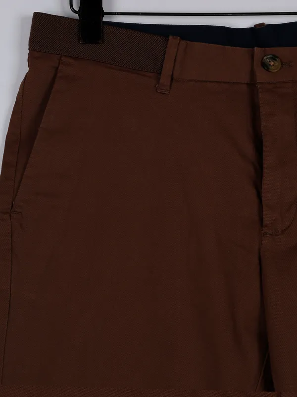 Indian Terrain solid brown trouser