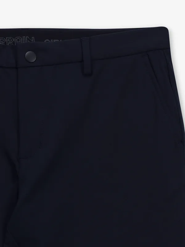 INDIAN TERRAIN solid navy cotton trouser for men