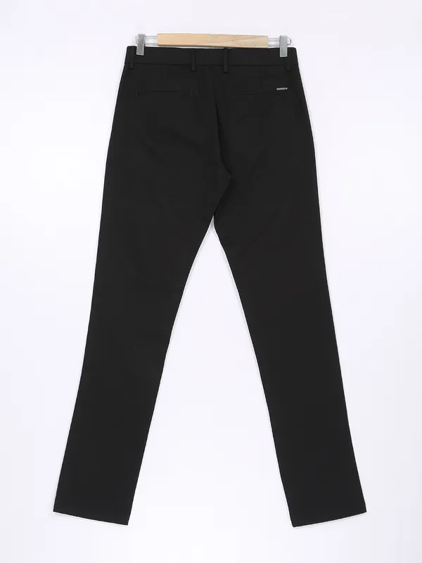 Indian Terrain solid trouser in black