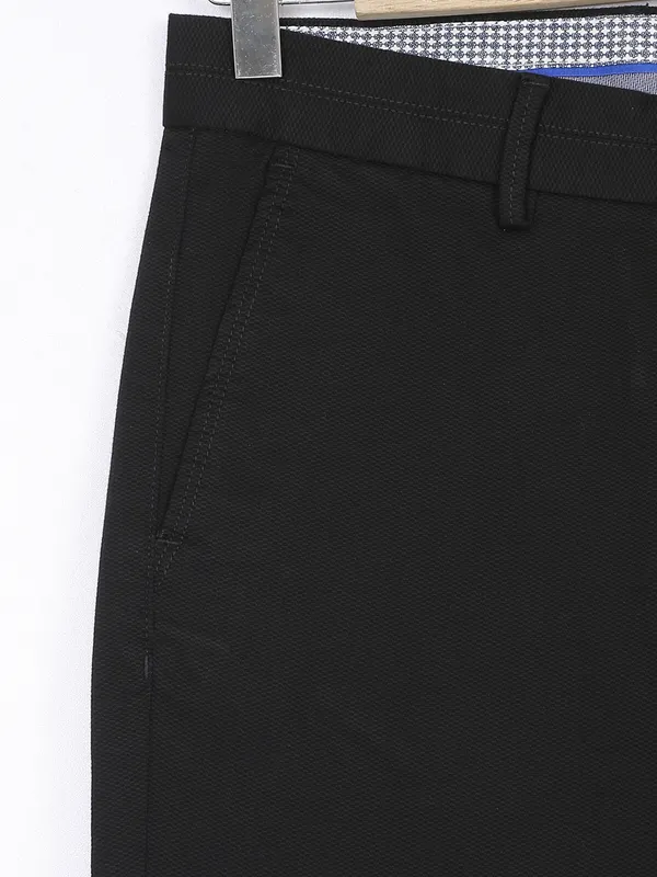 Indian Terrain solid trouser in black