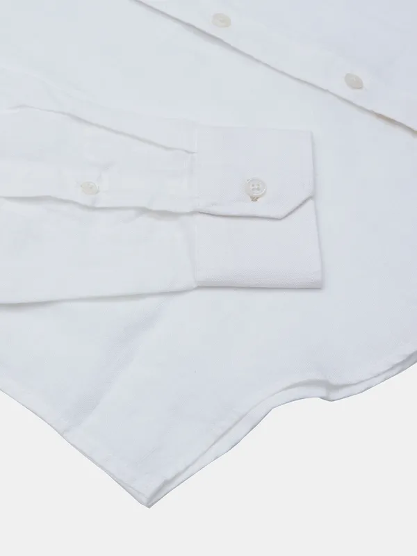Indian Terrain solid white casual wear shirt