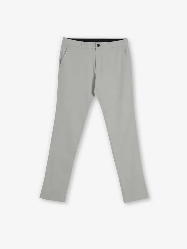 INDIAN TERRAIN stone grey cotton trouser for men