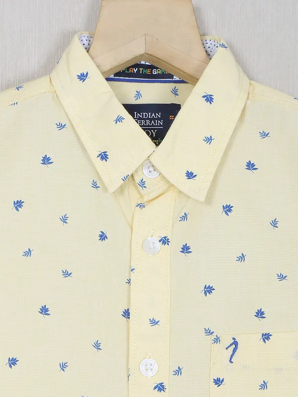 Indian Terrain yellow cotton shirt