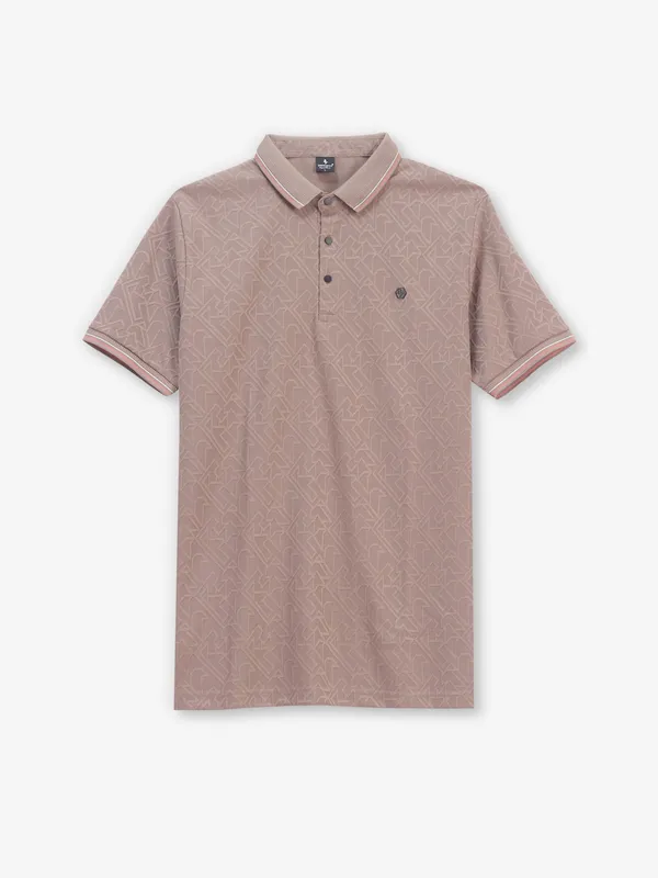 INSTINTO beige texture cotton t-shirt