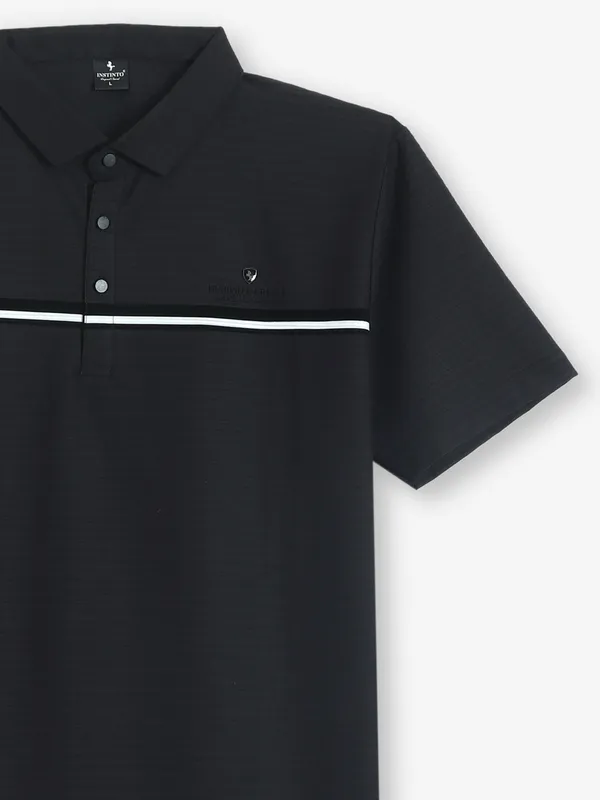 INSTINTO black casual cotton t-shirt