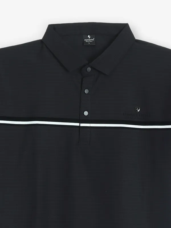 INSTINTO black casual cotton t-shirt