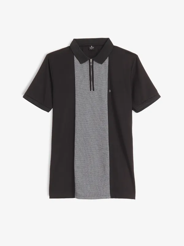 INSTINTO black color block cotton t-shirt