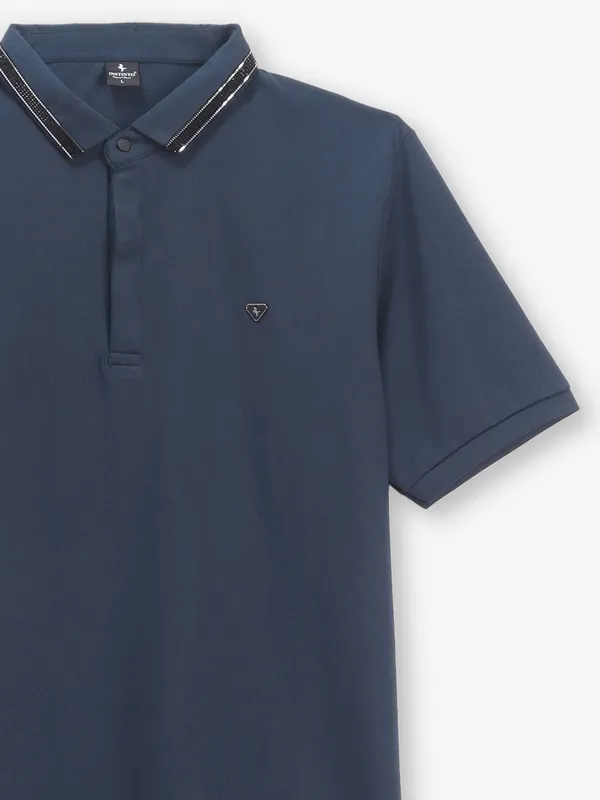 INSTINTO blue plain cotton t-shirt