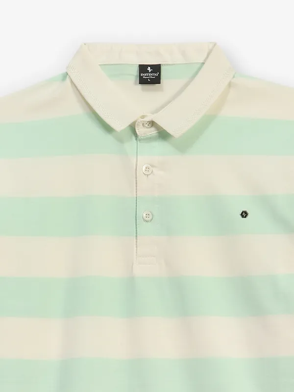 INSTINTO light green stripe cotton t-shirt
