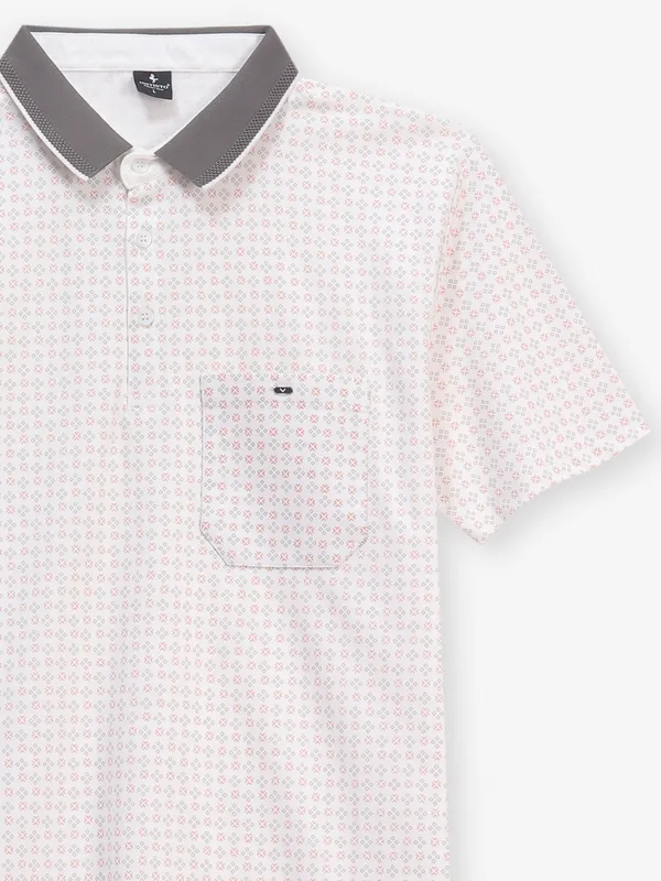 INSTINTO light pink and grey polo t-shirt