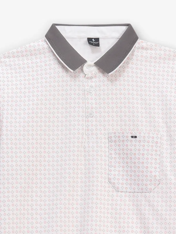 INSTINTO light pink and grey polo t-shirt