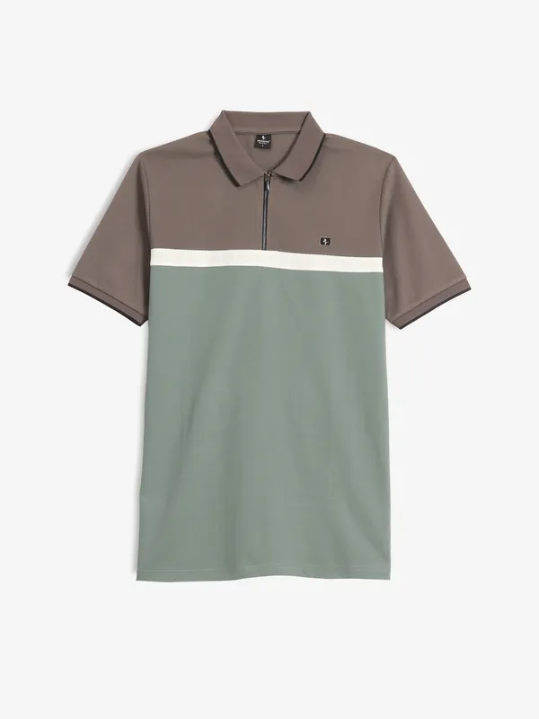 INSTINTO pista green color block t-shirt