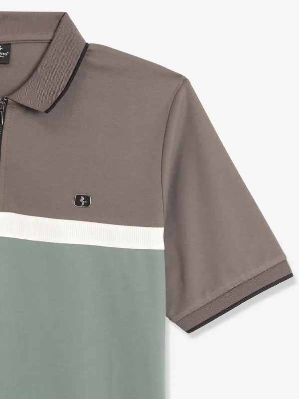 INSTINTO pista green color block t-shirt