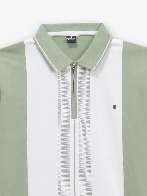 INSTINTO pista green cotton polo t-shirt