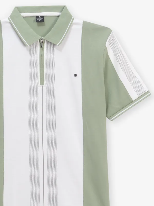 INSTINTO pista green cotton polo t-shirt