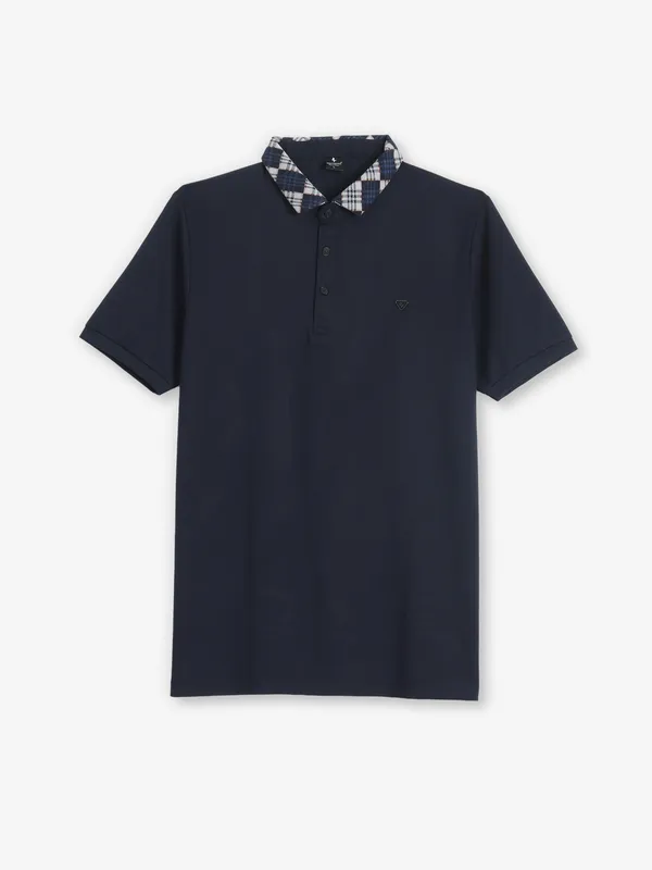 INSTINTO plain navy cotton t-shirt