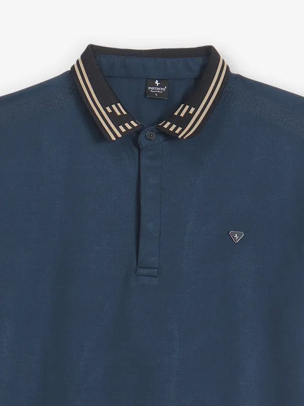 INSTINTO plain navy t-shirt in cotton