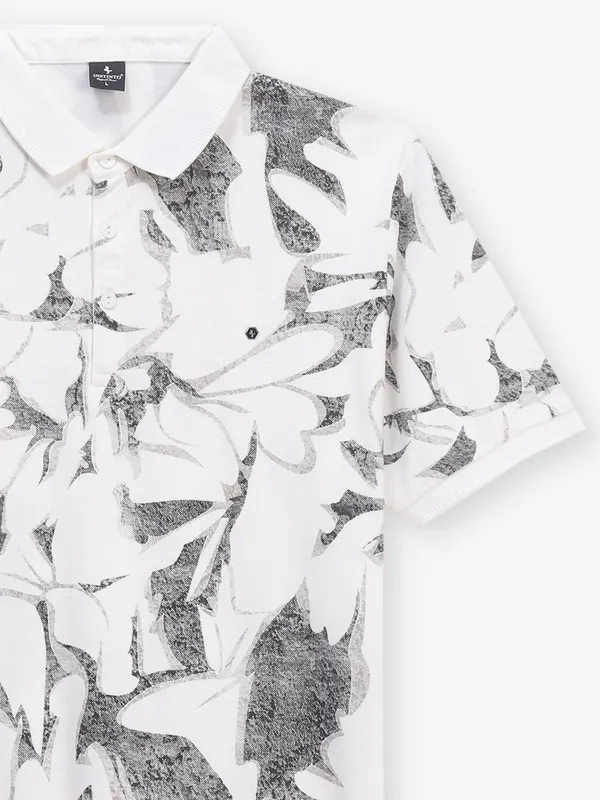 INSTINTO printed white and grey t-shirt