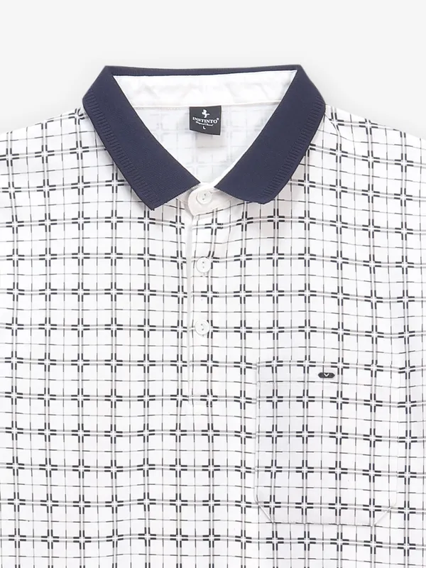INSTINTO printed white and navy t-shirt