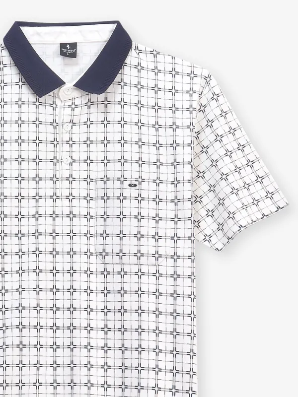 INSTINTO printed white and navy t-shirt