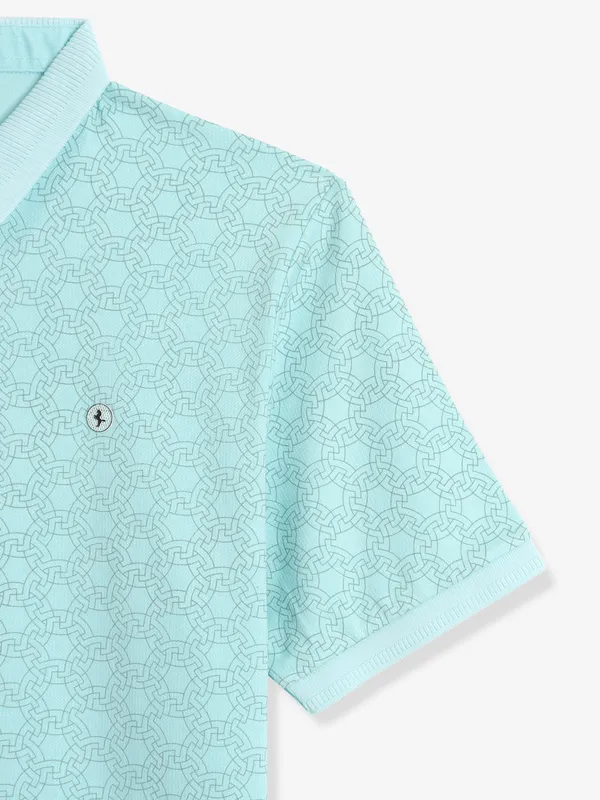 INSTINTO sky blue cotton polo t-shirt