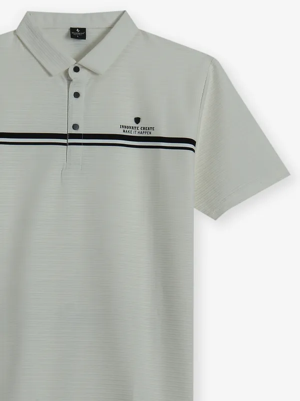 INSTINTO stripe off-white polo t-shirt