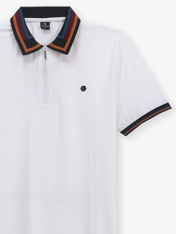 INSTINTO white plain cotton t-shirt