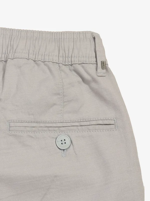 IRONY light blue linen solid track pant