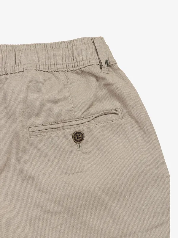 IRONY light grey linen solid track pant