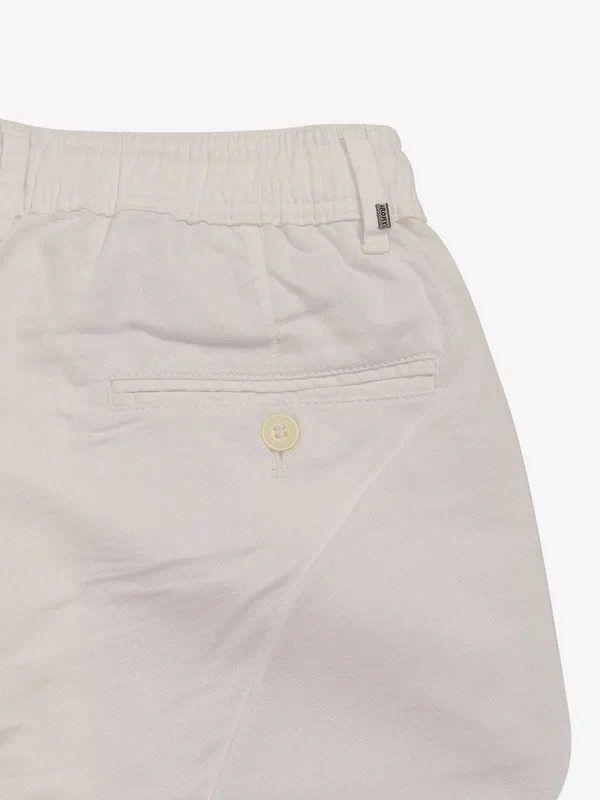 IRONY linen white solid track pant