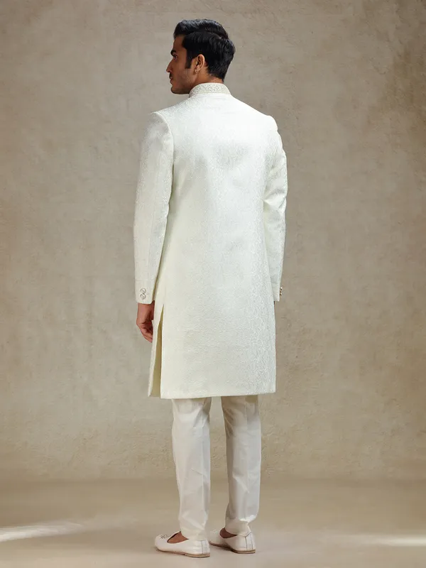 Ivory cream embroideried indo-western set
