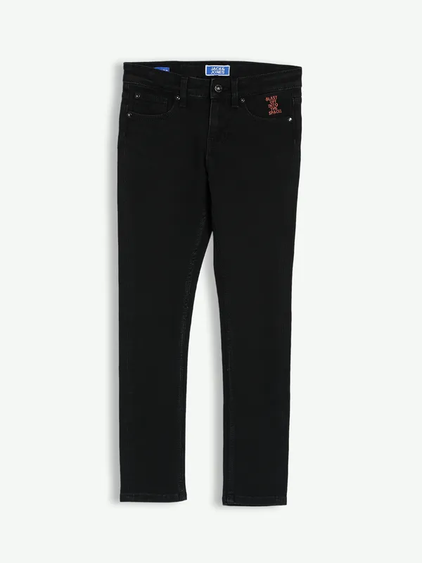 JACK&JONES black slim fit solid jeans