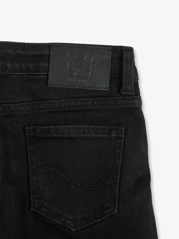 JACK&JONES black slim fit solid jeans