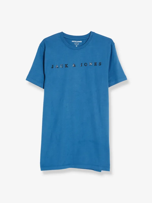 JACK&JONES blue cotton t shirt